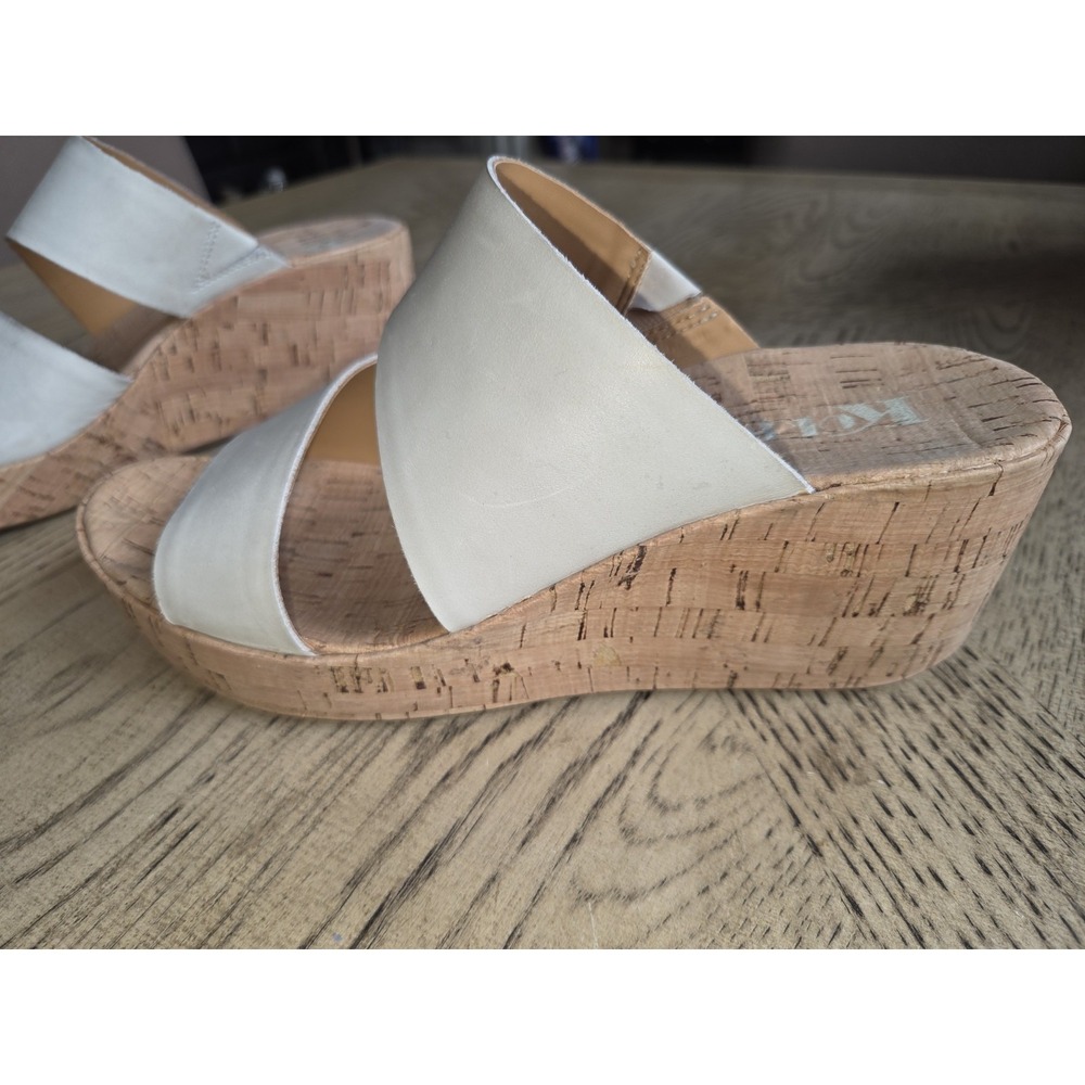 Korks Sandals Womens Size 9 Ease Deltona Wedge Sandals Light Gray Green Strappy - Picture 12 of 12